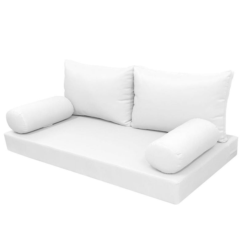 Model-2 AD106 Twin Size 5PC Knife Edge Outdoor Daybed Mattress Cushion Bolster Pillow Complete Set
