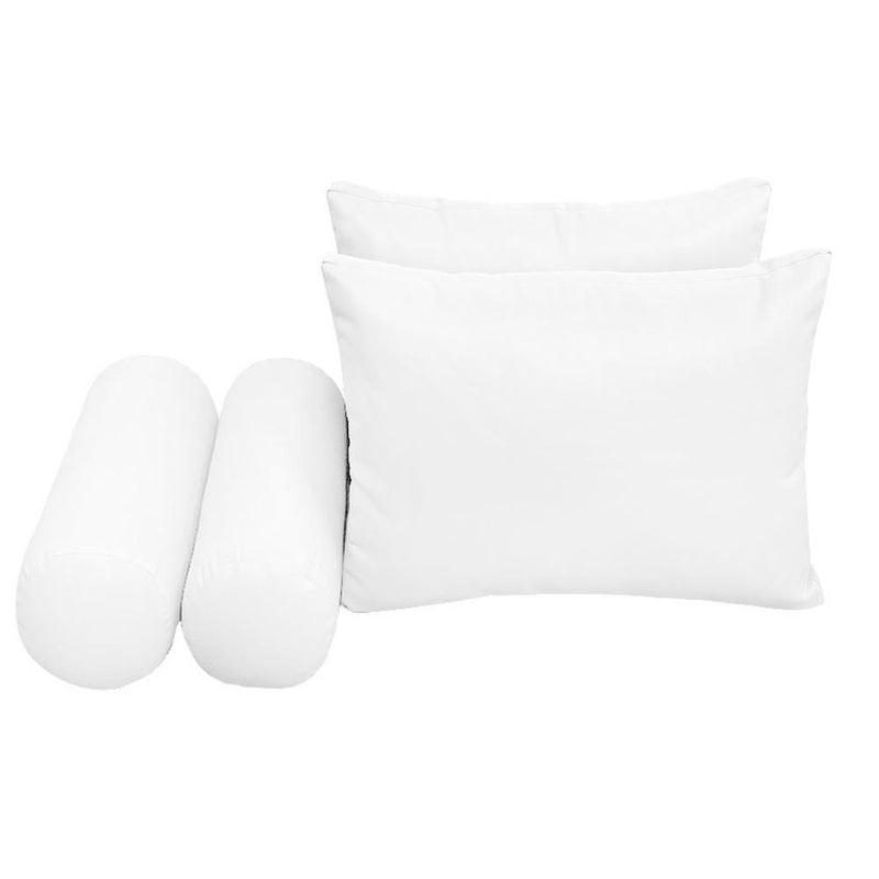 Model-2 AD106 Twin Size 5PC Knife Edge Outdoor Daybed Mattress Cushion Bolster Pillow Complete Set