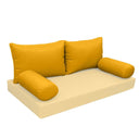 Model-2 AD108 Crib Knife Edge Bolster & Back Pillow Cushion Outdoor SLIP COVER ONLY