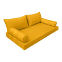 Model-2 AD108 Full Size 5PC Pipe Outdoor Daybed Mattress Cushion Bolster Pillow Complete Set