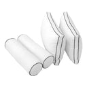 Model-2 - AD106 Crib Contrast Pipe Trim Bolster & Back Pillow Cushion Outdoor SLIP COVER ONLY