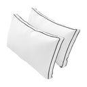 Model-2 - AD106 Crib Contrast Pipe Trim Bolster & Back Pillow Cushion Outdoor SLIP COVER ONLY