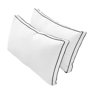 Model-2 - AD106 Crib Contrast Pipe Trim Bolster & Back Pillow Cushion Outdoor SLIP COVER ONLY