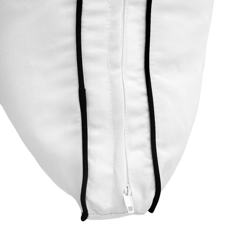 Model-2 - AD106 Crib Contrast Pipe Trim Bolster & Back Pillow Cushion Outdoor SLIP COVER ONLY