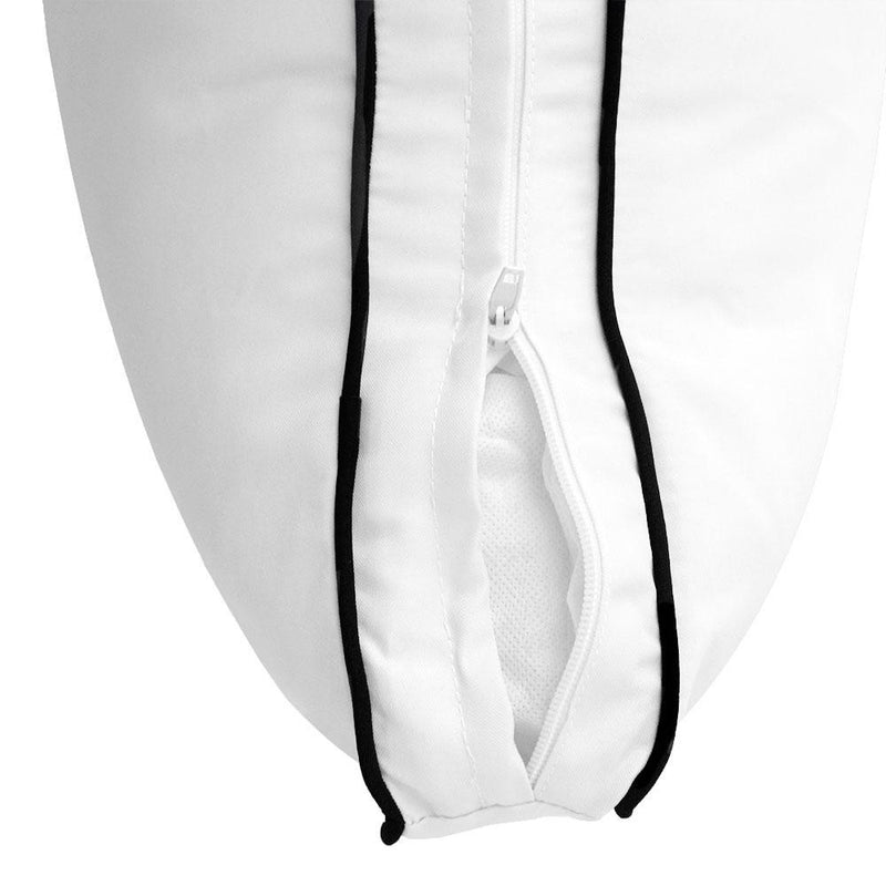 Model-2 - AD106 Crib Contrast Pipe Trim Bolster & Back Pillow Cushion Outdoor SLIP COVER ONLY