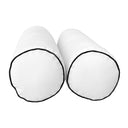 Model-2 - AD106 Crib Contrast Pipe Trim Bolster & Back Pillow Cushion Outdoor SLIP COVER ONLY