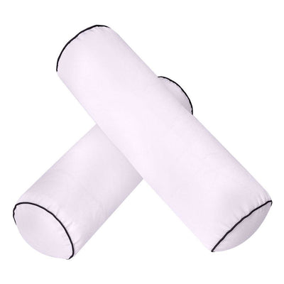 Model-2 - AD107 Crib Contrast Pipe Trim Bolster & Back Pillow Cushion Outdoor SLIP COVER ONLY