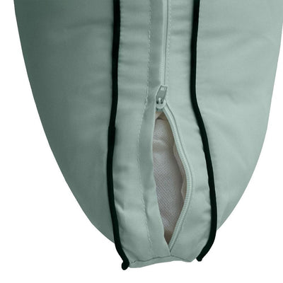 Model-2 - AD002 Full Contrast Pipe Trim Bolster & Back Pillow Cushion Outdoor SLIP COVER ONLY