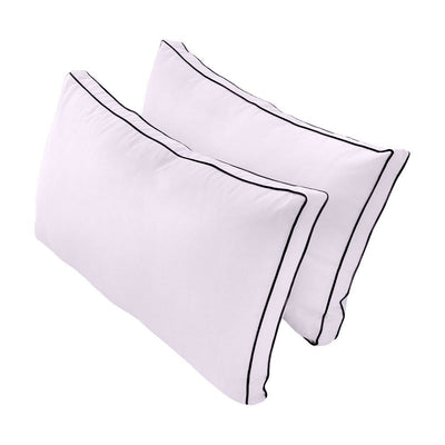 Model-2 - AD107 Twin Contrast Pipe Trim Bolster & Back Pillow Cushion Outdoor SLIP COVER ONLY