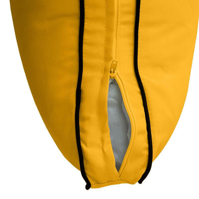 Model-2 - AD108 Twin Contrast Pipe Trim Bolster & Back Pillow Cushion Outdoor SLIP COVER ONLY