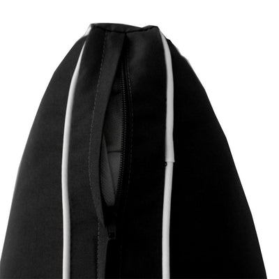 Model-2 - AD109 Twin Contrast Pipe Trim Bolster & Back Pillow Cushion Outdoor SLIP COVER ONLY