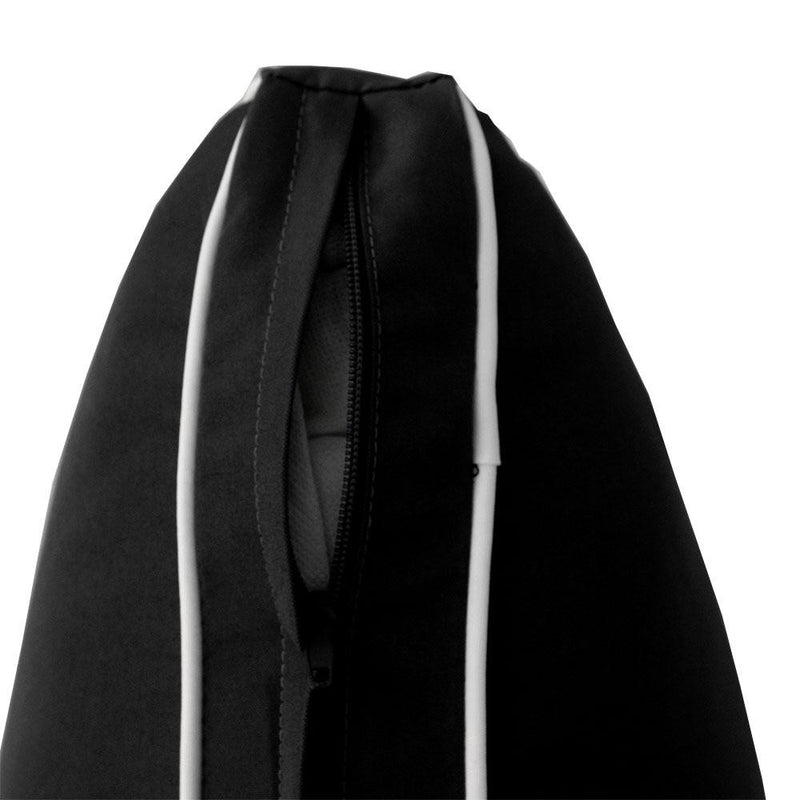 Model-2 - AD109 Twin Contrast Pipe Trim Bolster & Back Pillow Cushion Outdoor SLIP COVER ONLY