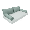 Model-2 - AD002 Crib Pipe Trim Bolster & Back Pillow Cushion Outdoor SLIP COVER ONLY