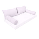 Model-2 - AD107 Crib Pipe Trim Bolster & Back Pillow Cushion Outdoor SLIP COVER ONLY