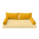 Model-2 - AD108 Crib Pipe Trim Bolster & Back Pillow Cushion Outdoor SLIP COVER ONLY