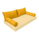 Model-2 - AD108 Crib Pipe Trim Bolster & Back Pillow Cushion Outdoor SLIP COVER ONLY