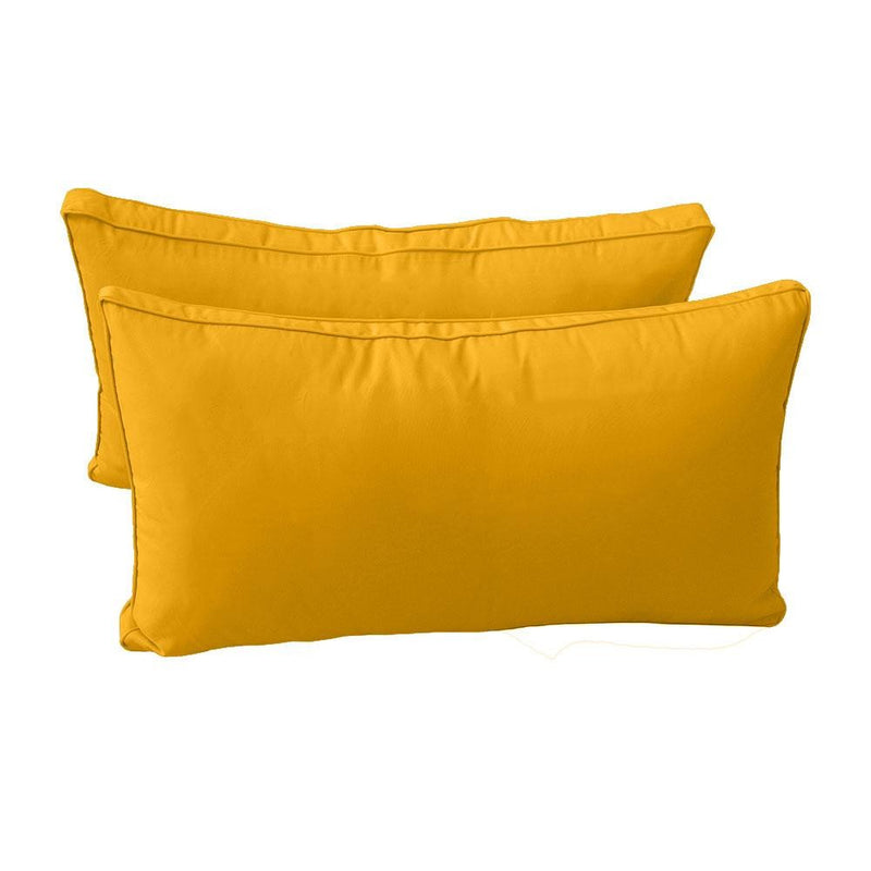 Model-2 - AD108 Full Pipe Trim Bolster & Back Pillow Cushion Outdoor SLIP COVER ONLY