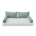 Model-2 - AD002 Queen Pipe Trim Bolster & Back Pillow Cushion Outdoor SLIP COVER ONLY
