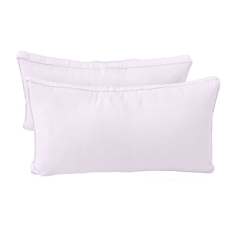 Model-2 - AD107 Queen Pipe Trim Bolster & Back Pillow Cushion Outdoor SLIP COVER ONLY