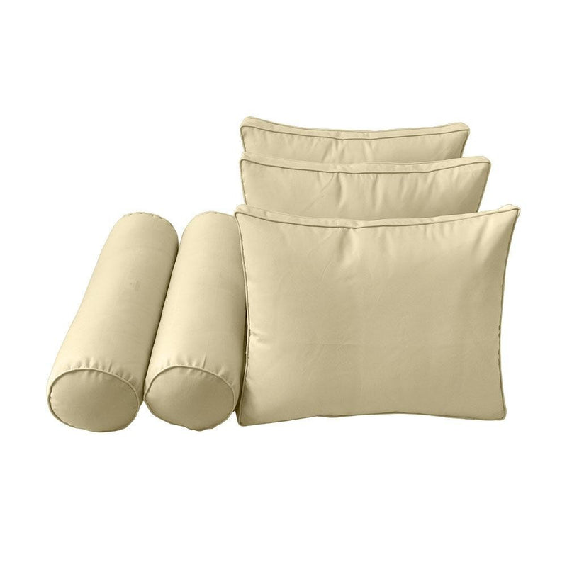 Model-3 -  AD103 Crib Pipe Trim Bolster & Back Pillow Cushion Outdoor SLIP COVER ONLY