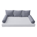 Model-3 - AD001 Crib Pipe Trim Bolster & Back Pillow Cushion Outdoor SLIP COVER ONLY