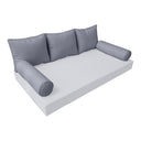 Model-3 - AD001 Full Pipe Trim Bolster & Back Pillow Cushion Outdoor SLIP COVER ONLY