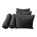 Model-3 - AD003 Crib Contrast Pipe Trim Bolster & Back Pillow Cushion Outdoor SLIP COVER ONLY