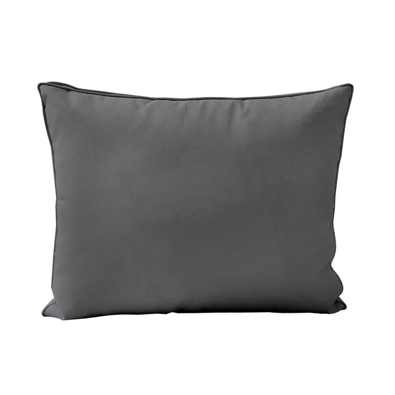 Model-3 - AD003 Queen Pipe Trim Bolster & Back Pillow Cushion Outdoor SLIP COVER ONLY