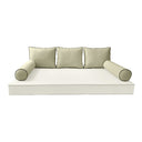 Model-3 - AD005 Crib Contrast Pipe Trim Bolster & Back Pillow Cushion Outdoor SLIP COVER ONLY