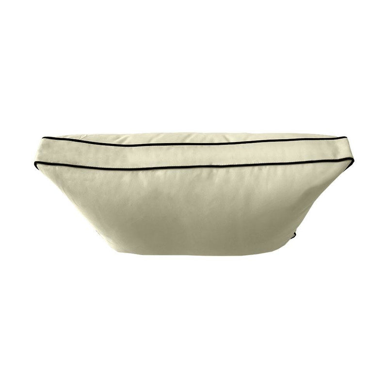 Model-3 - AD005 Full Contrast Pipe Trim Bolster & Back Pillow Cushion Outdoor SLIP COVER ONLY