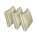 Model-3 - AD005 Queen Contrast Pipe Trim Bolster & Back Pillow Cushion Outdoor SLIP COVER ONLY