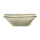 Model-3 - AD005 Queen Contrast Pipe Trim Bolster & Back Pillow Cushion Outdoor SLIP COVER ONLY