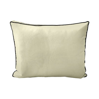 Model-3 - AD005 Twin Contrast Pipe Trim Bolster & Back Pillow Cushion Outdoor SLIP COVER ONLY