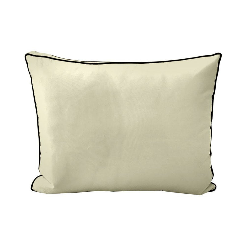 Model-3 - AD005 Twin Contrast Pipe Trim Bolster & Back Pillow Cushion Outdoor SLIP COVER ONLY