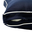 Model-3 - AD101 Crib Contrast Pipe Trim Bolster & Back Pillow Cushion Outdoor SLIP COVER ONLY