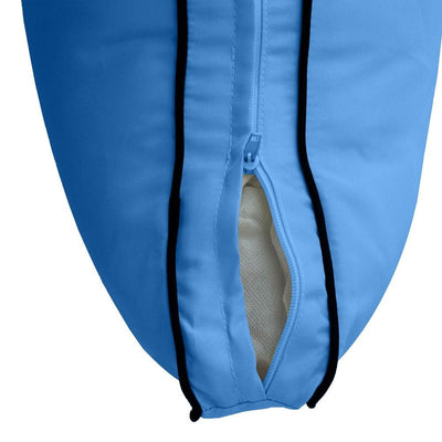 Model-3 - AD102 Full Contrast Pipe Trim Bolster & Back Pillow Cushion Outdoor SLIP COVER ONLY