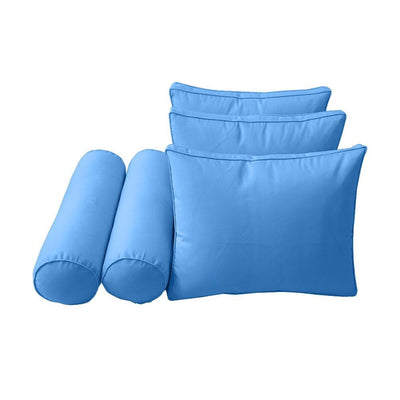 Model-3 - AD102 Full Pipe Trim Bolster & Back Pillow Cushion Outdoor SLIP COVER ONLY