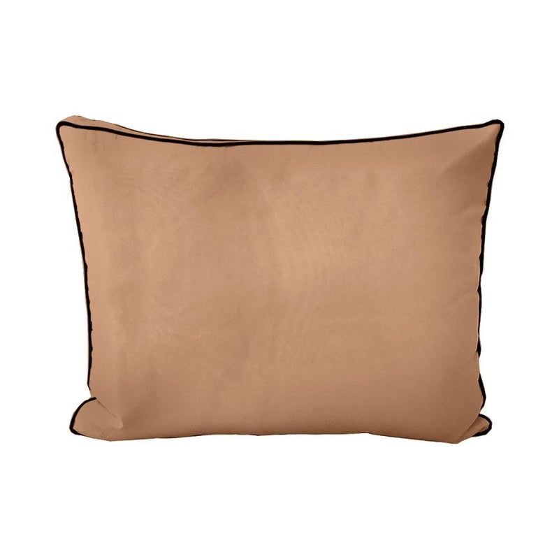 Model-3 - AD104 Crib Contrast Pipe Trim Bolster & Back Pillow Cushion Outdoor SLIP COVER ONLY