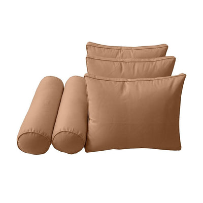 Model-3 - AD104 Crib Pipe Trim Bolster & Back Pillow Cushion Outdoor SLIP COVER ONLY