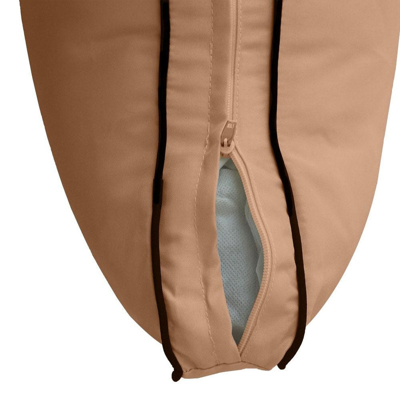 Model-3 - AD104 Full Contrast Pipe Trim Bolster & Back Pillow Cushion Outdoor SLIP COVER ONLY