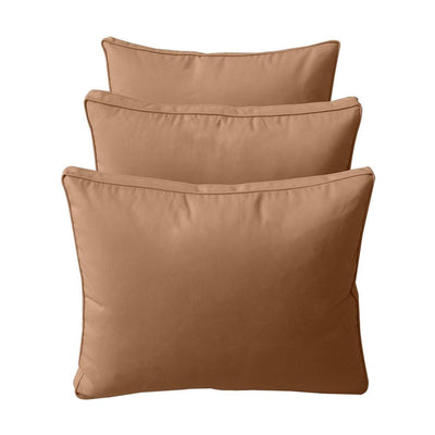 Model-3 - AD104 Full Pipe Trim Bolster & Back Pillow Cushion Outdoor SLIP COVER ONLY