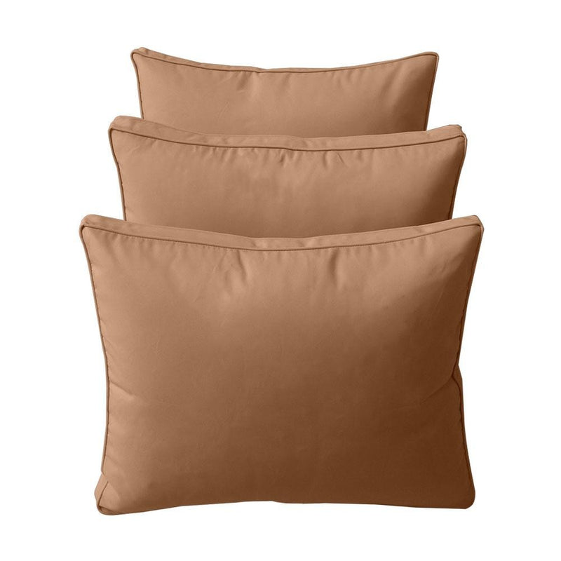 Model-3 - AD104 Twin Pipe Trim Bolster & Back Pillow Cushion Outdoor SLIP COVER ONLY