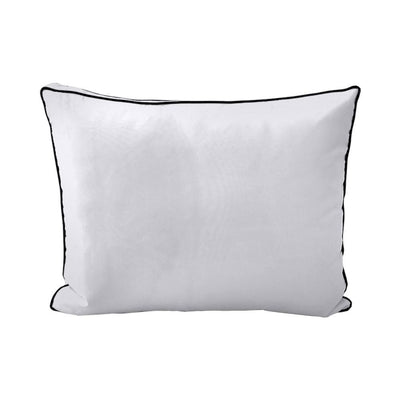 Model-3 - AD105 Crib Contrast Pipe Trim Bolster & Back Pillow Cushion Outdoor SLIP COVER ONLY