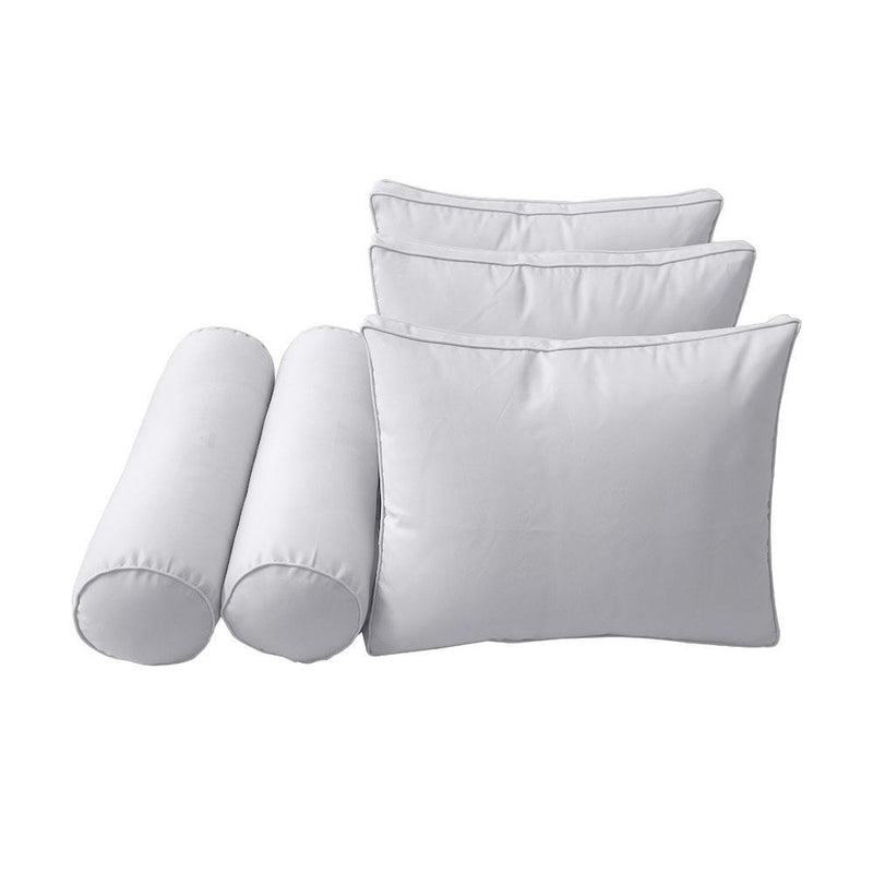 Model-3 - AD105 Full Pipe Trim Bolster & Back Pillow Cushion Outdoor SLIP COVER ONLY