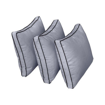 Model-3 6PC Contrast Pipe Outdoor Daybed Mattress Bolster Pillow Fitted Sheet Cover Only-Crib Size AD001