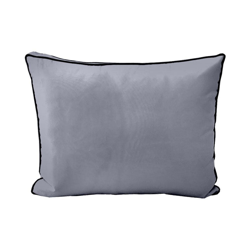 Model-3 6PC Contrast Pipe Outdoor Daybed Mattress Bolster Pillow Fitted Sheet Cover Only-Crib Size AD001