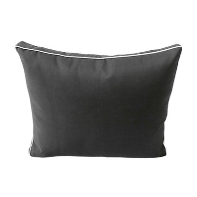 Model-3 6PC Contrast Pipe Outdoor Daybed Mattress Bolster Pillow Fitted Sheet Cover Only-Crib Size AD003