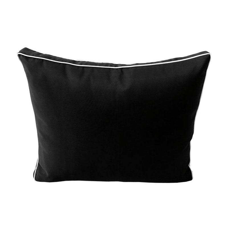 Model-3 AD109 Twin-XL Size 6PC Contrast Pipe Outdoor Daybed Mattress Cushion Bolster Pillow Complete Set