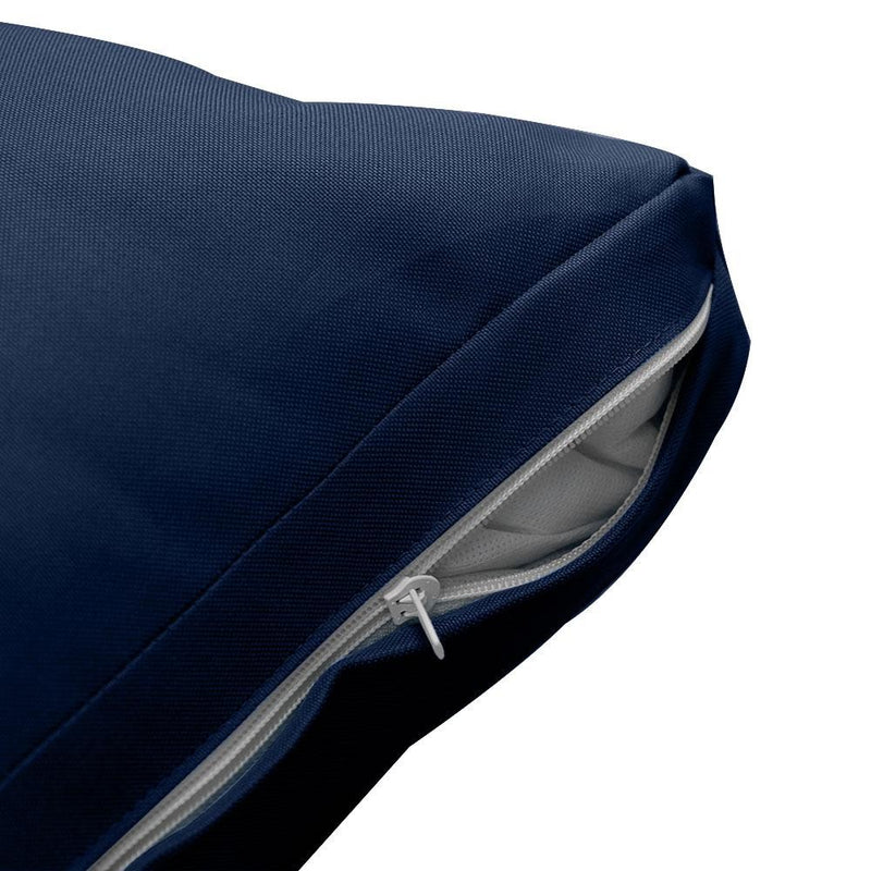 Model-3 AD101 Twin-XL Size 6PC Knife Edge Outdoor Daybed Mattress Cushion Bolster Pillow Complete Set