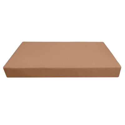 Model-3 AD104 Twin-XL Size 6PC Knife Edge Outdoor Daybed Mattress Cushion Bolster Pillow Complete Set